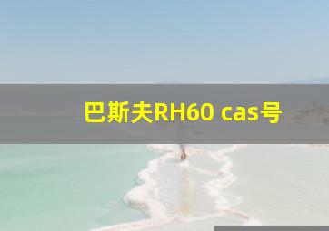 巴斯夫RH60 cas号